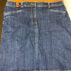 Lands end denim skirt 